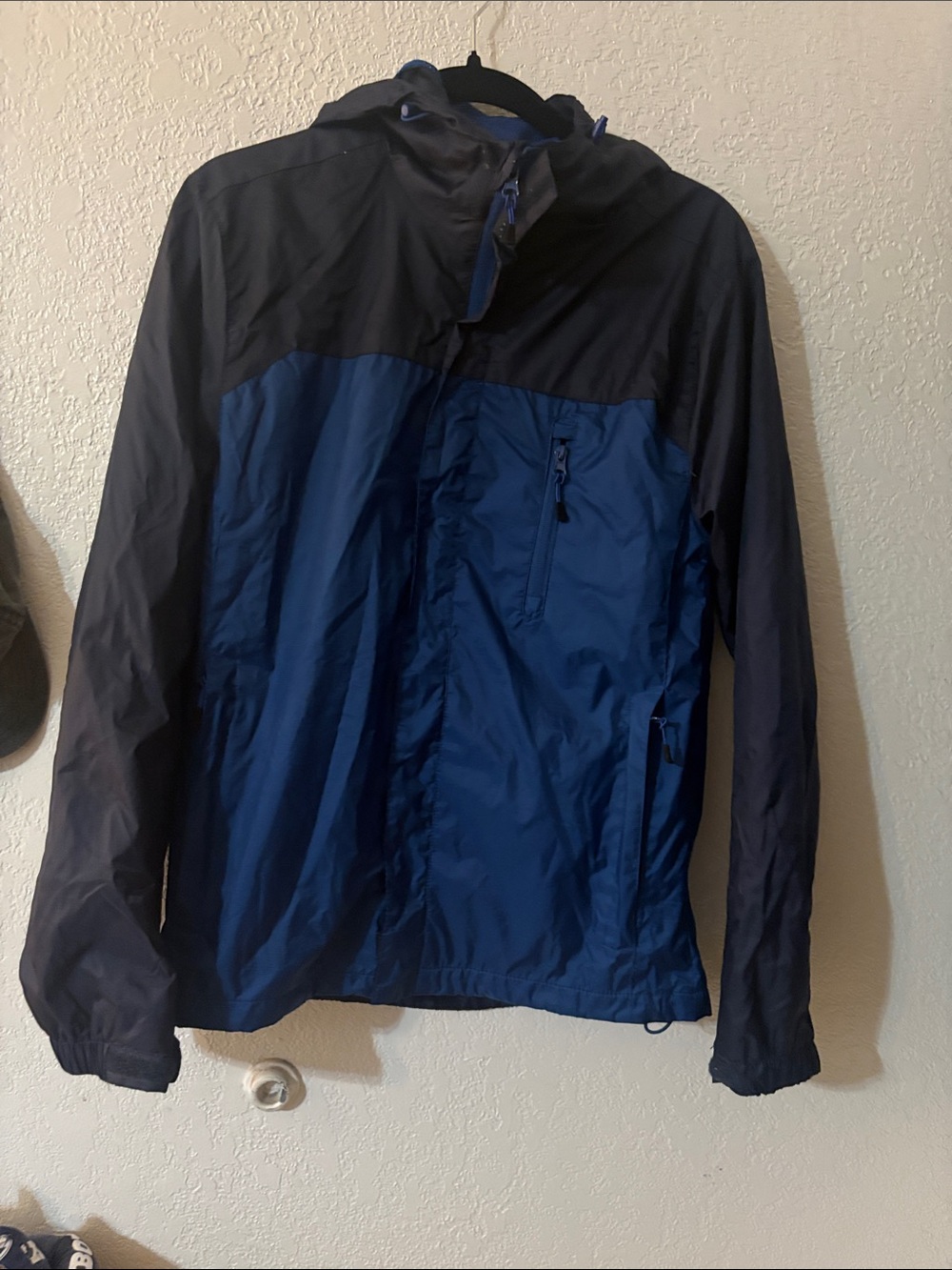 Outdoor Life Navy and Dark Blue Kids Hooded Rain Jacket